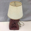 MAROON SCULPTURE BASE LAMP