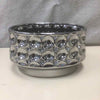 WIDE SILVER BUBBLE VASE