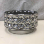 WIDE SILVER BUBBLE VASE