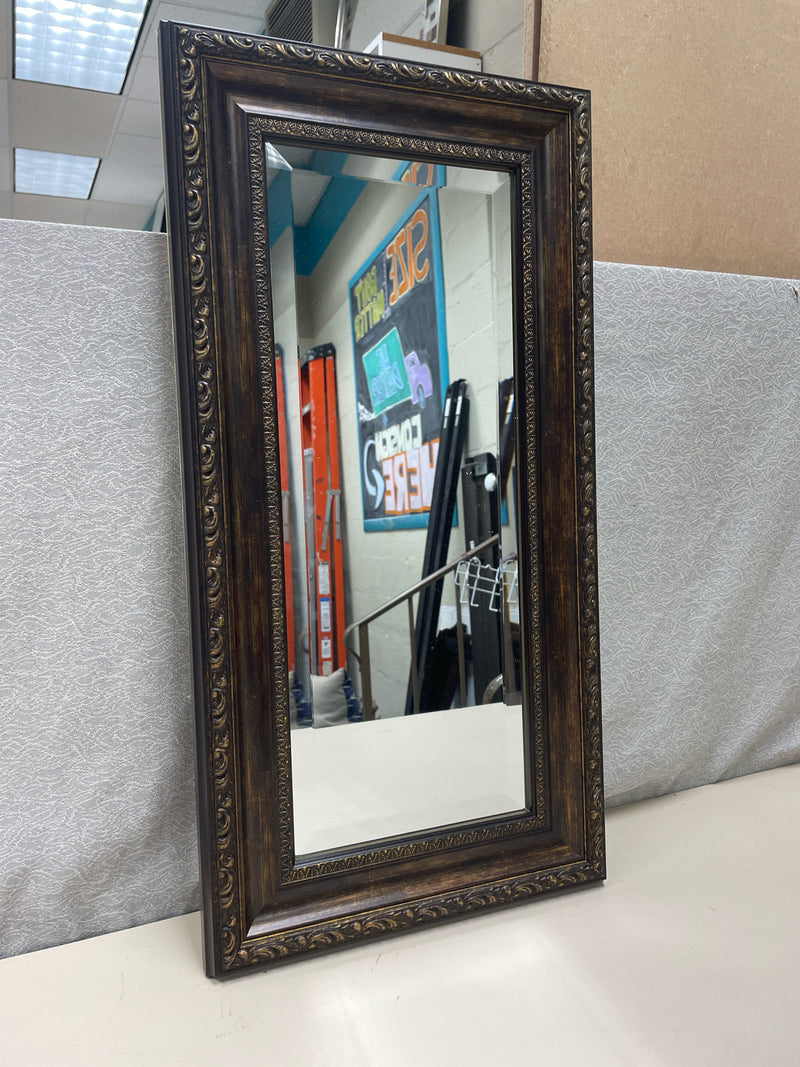 BROWN BRONZY FRAME RECTANGLE MIRROR