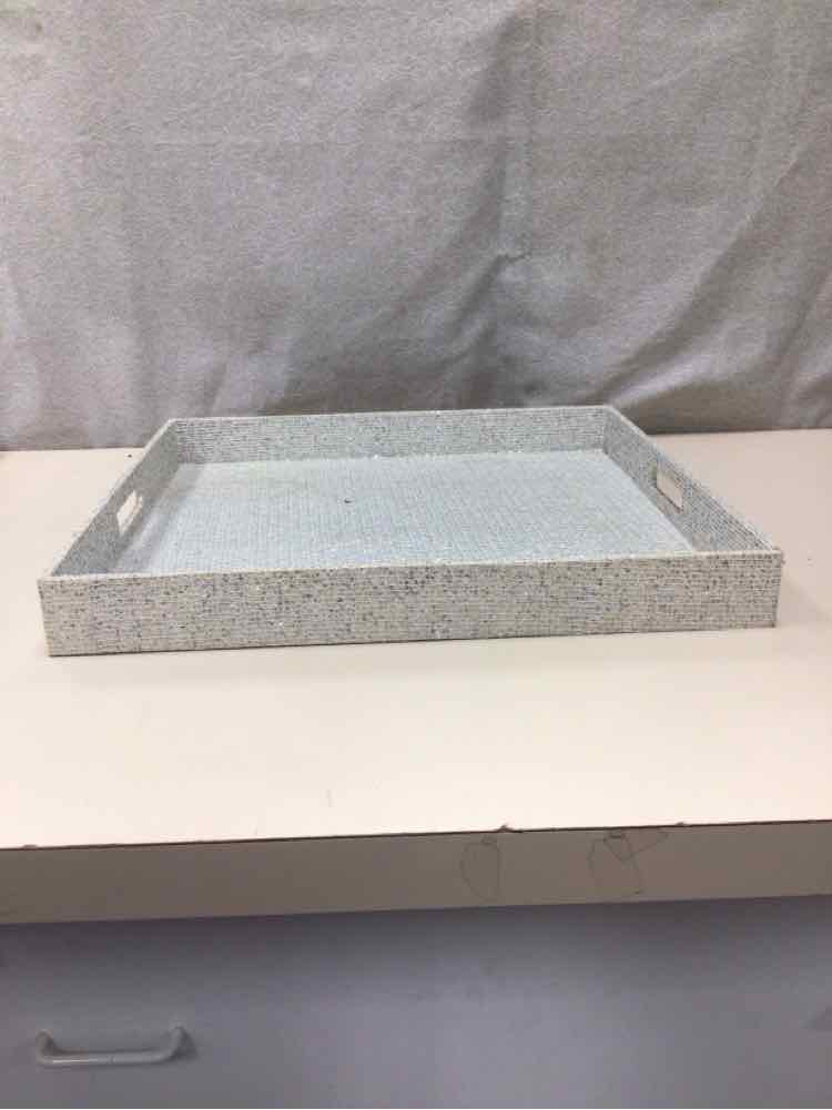 SILVER MIRRORED SERVING TRAY