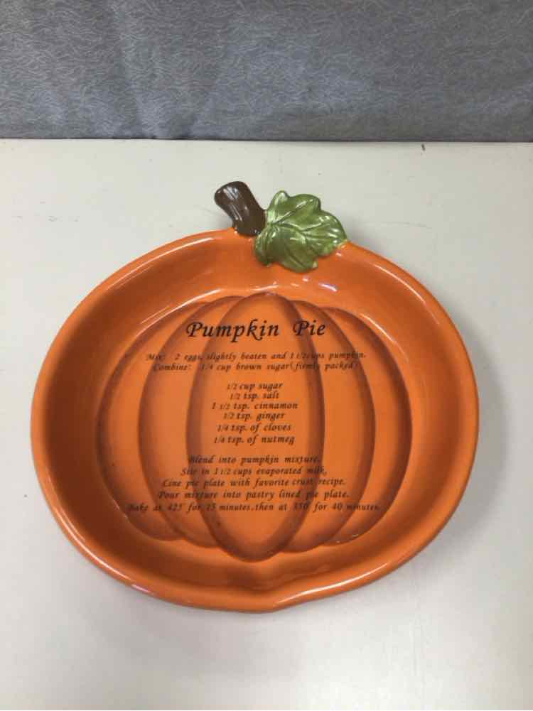 PUMKIN PIE RECIPE PLATE