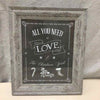 GRAY FRAME "CHRISTMAS SPIRIT" FREE-STANDING PIC