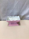 PINK CERAMIC FOOTED DISH