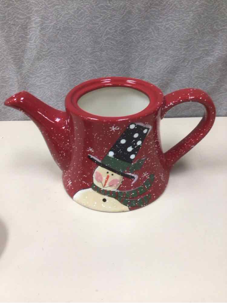 SNOWMAN CERAMIC TEAPOT
