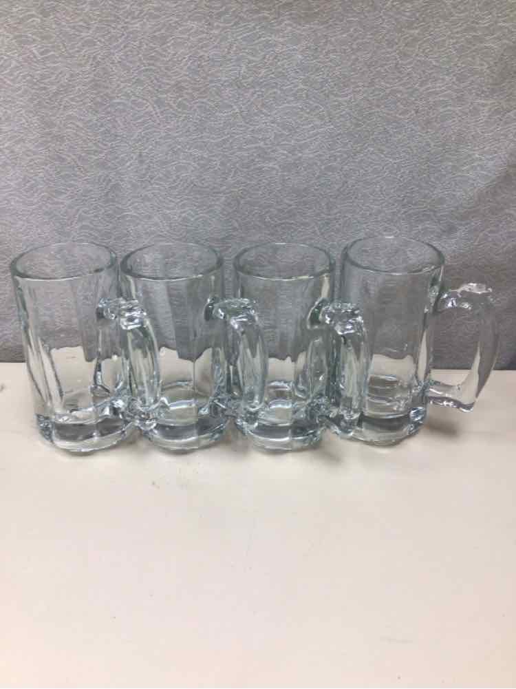 4 GLASS BEER MUGS