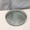 GLASS ROUND SMOKY MIRRORED TRAY