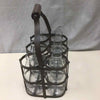 METAL BOTTLE CARRIER W/BOTTLES