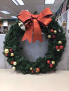 XL WREATH W/RED+GOLD ORNAMENTS