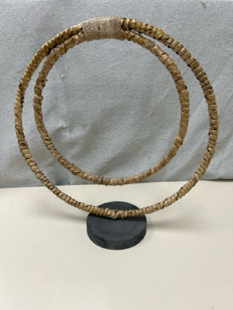 2 WOVEN CIRCLES SCULPTURE