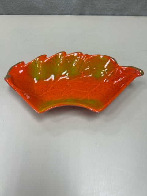 ORANGE GREEN RETRO DISH CERAMIC