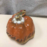 CERAMIC ORANGE/LIGHT BROWN PUMPKIN
