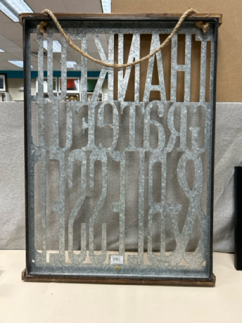 "THANKFUL..." METAL HANGING