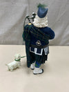 BLUE IRISH BAGPIPER SANTA