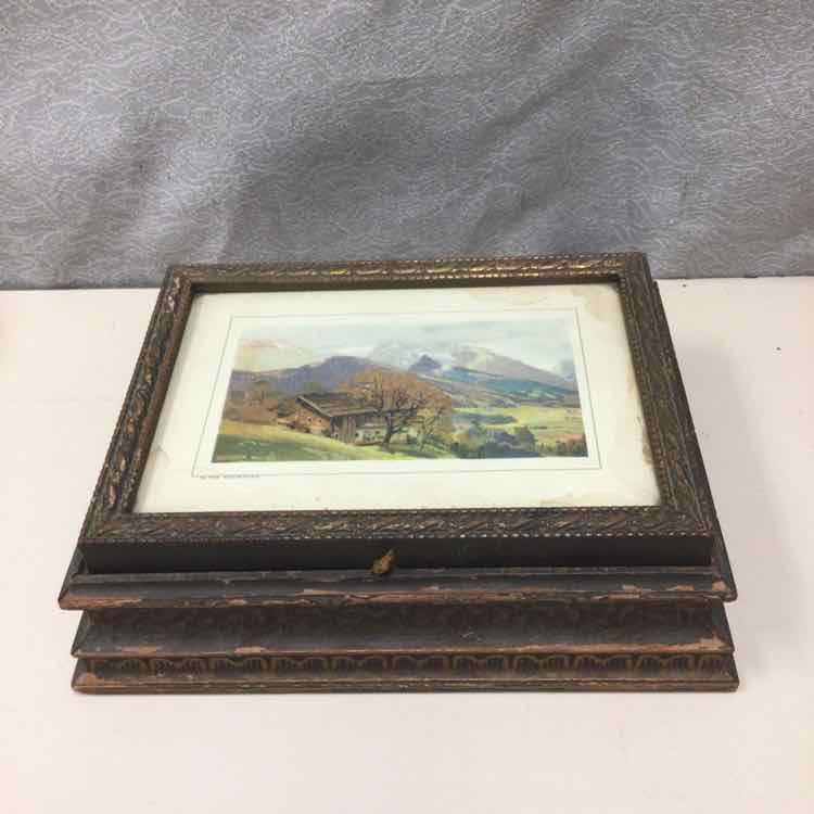 CABIN W/LANDSCAPE JEWELRY BOX
