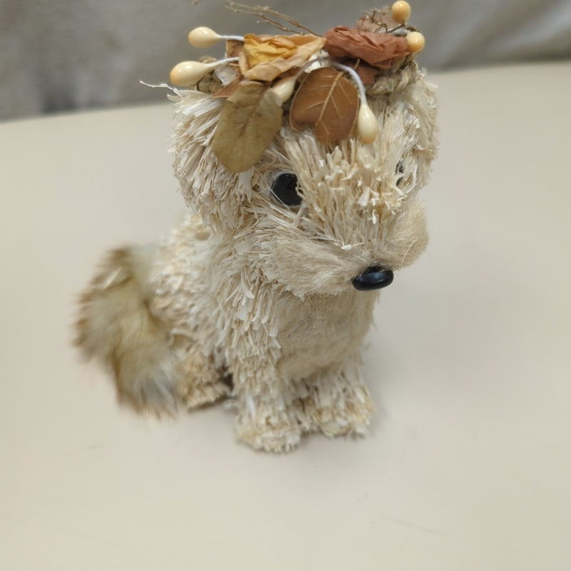 CORN HUSK DOG FIGURINE