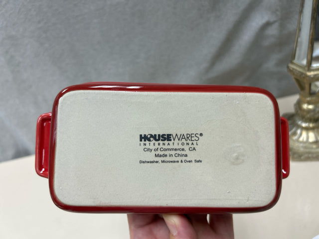 SMALL RED SERVING DISH