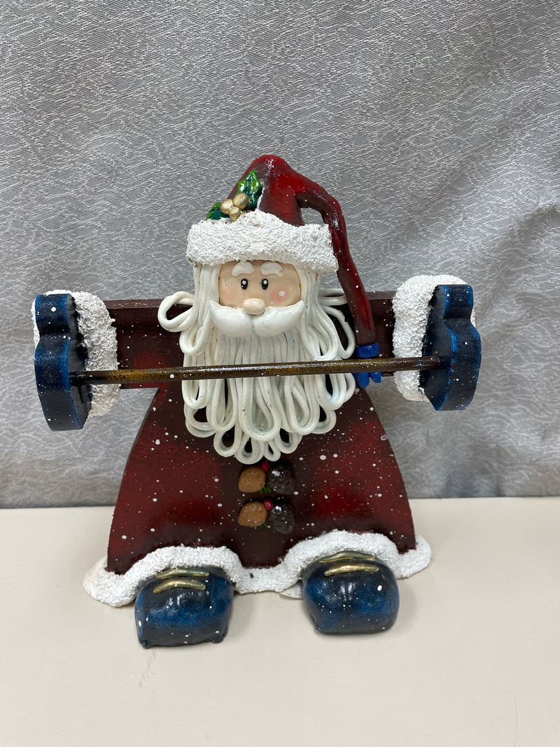 SANTA WOOD HANGER STANDEE