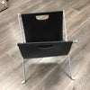 BLACK LEATHER METAL MAGAZINE RACK