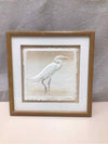 "EGRET" FRAMED PAPER SCULPTURE