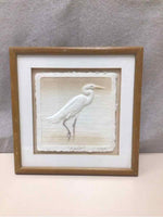 "EGRET" FRAMED PAPER SCULPTURE