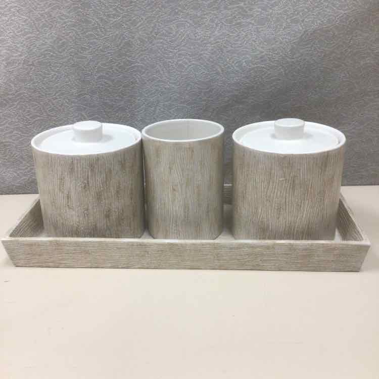 TEXTURED CERAMIC JAR SET