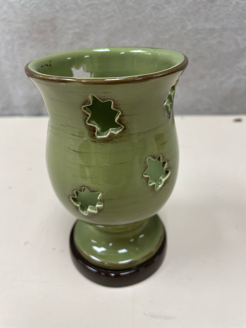 GREEN TEALIGHT CNDL HLDR