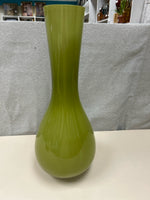 TALL GREEN GLASS VASE