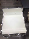 2 WHITE/SILVER ADJ. BARSTOOLS