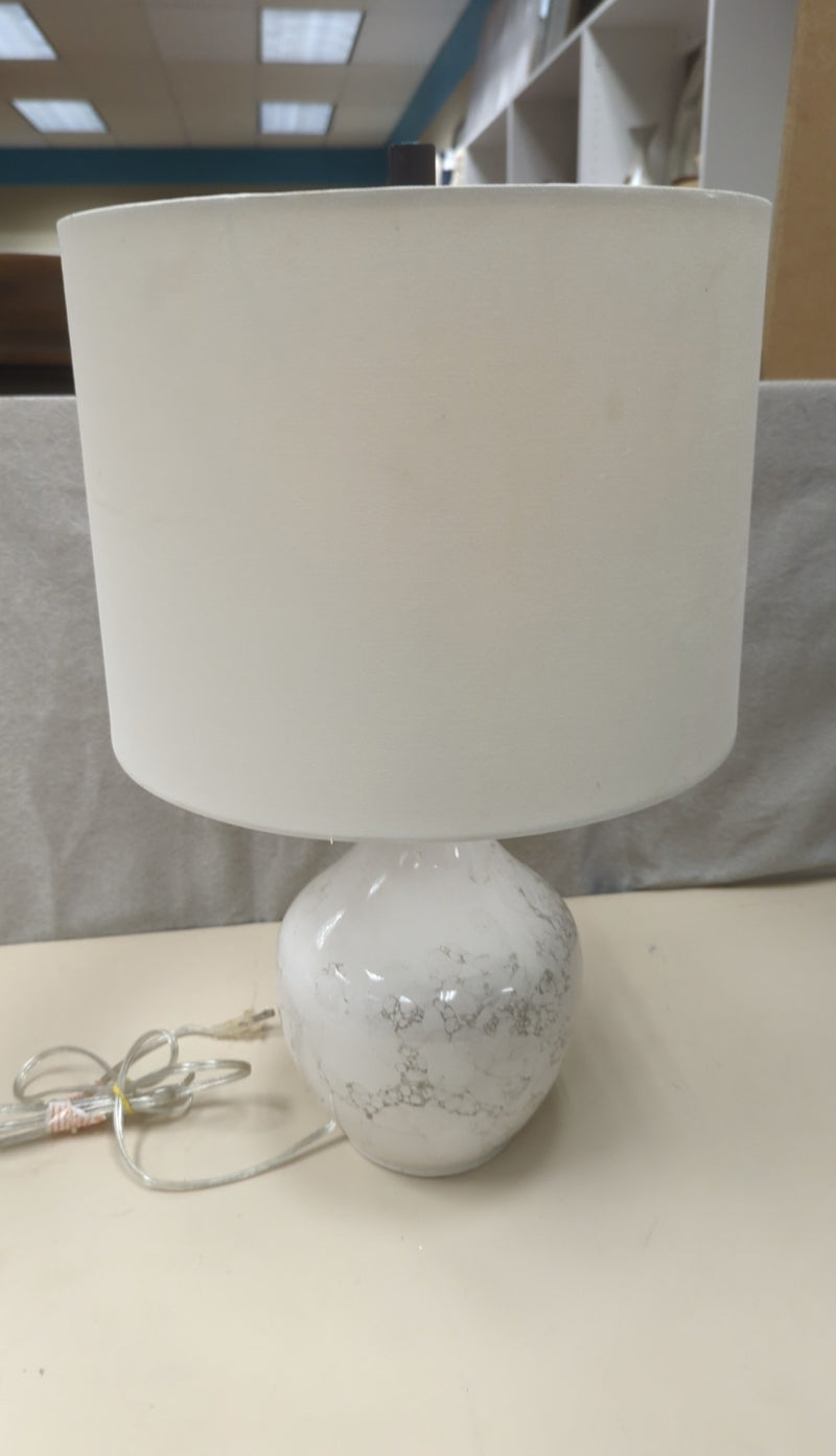 GLASS "MARBLE" BASE LAMP