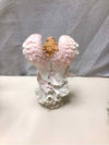 PINK ANGEL W/BIRD STATUE