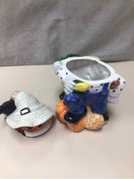 CERAMIC SCARECROW COOKIE JAR