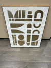 WHITE W/GOLD DESIGN PIC