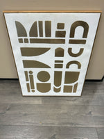 WHITE W/GOLD DESIGN PIC