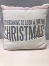 "A LOT LIKE XMAS" BEIGE/RED PILLOW