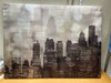 BLACK GREY SKYLINE CANVAS