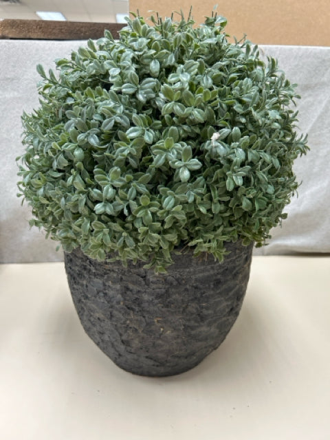FAUX GREENERY IN GREY PLANTER