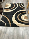 BROWN TAN SWIRL RUG