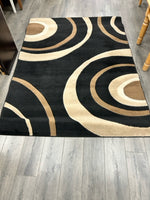 BROWN TAN SWIRL RUG
