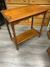 2 TIER WOOD SPINDLE SIDE TABLE