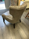 GREY UPHOL LEATHER CHAIR