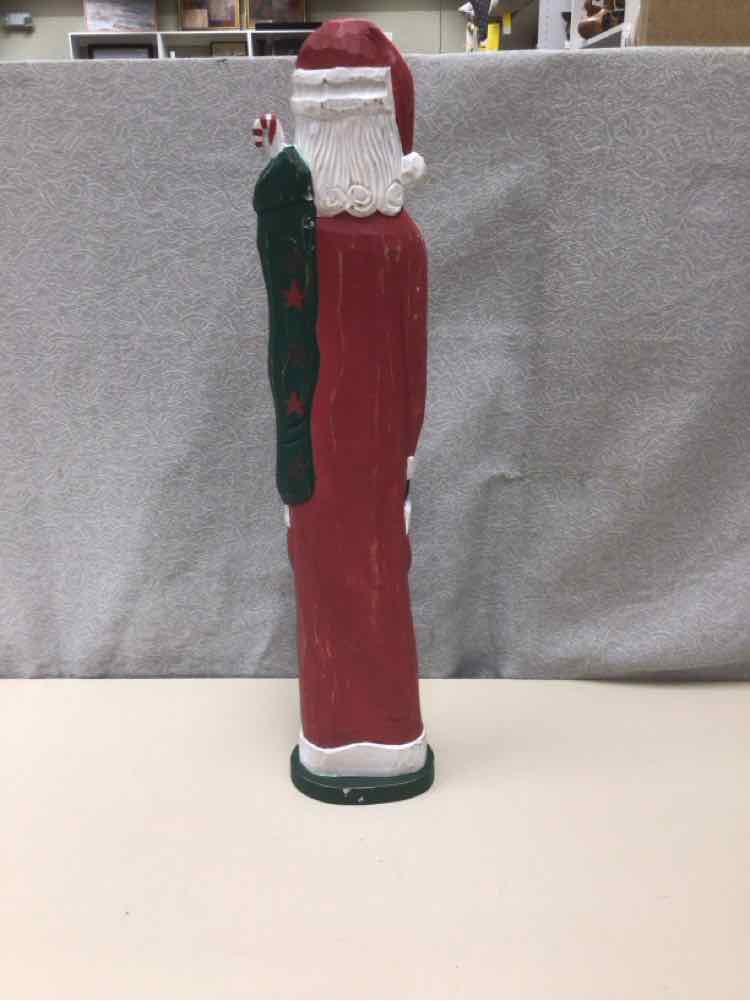 TALL WOOD SANTA FIGURE