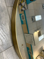 LARGE ROUND GOLD FRAME MIRROR