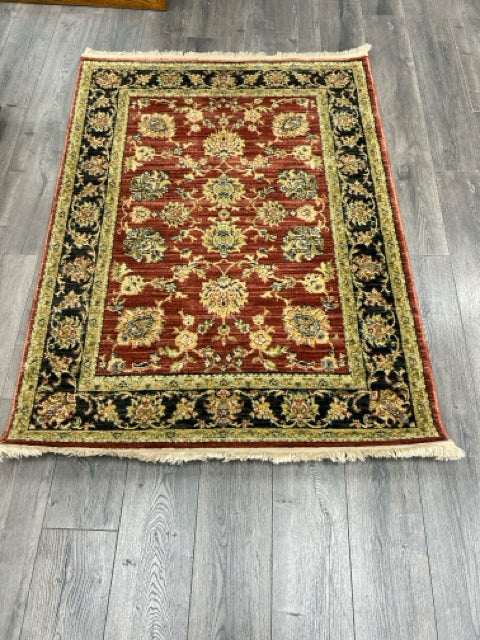 RED BLACK TAN RUG