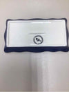 YELLOW/BLUE CERAMIC BUTTER DISH