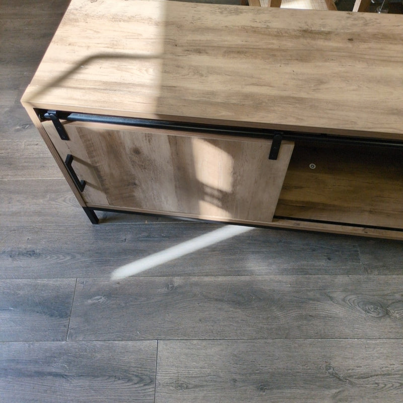 GRAY SLIDING DOOR CONSOLE