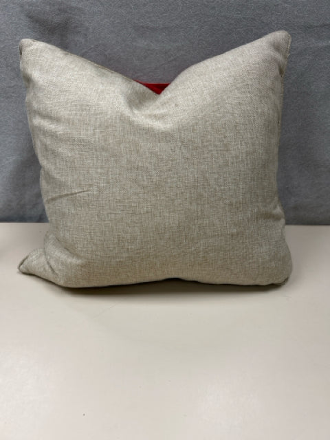 TAN RED PILLOW