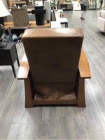 WOOD/LEATHER RECLINER