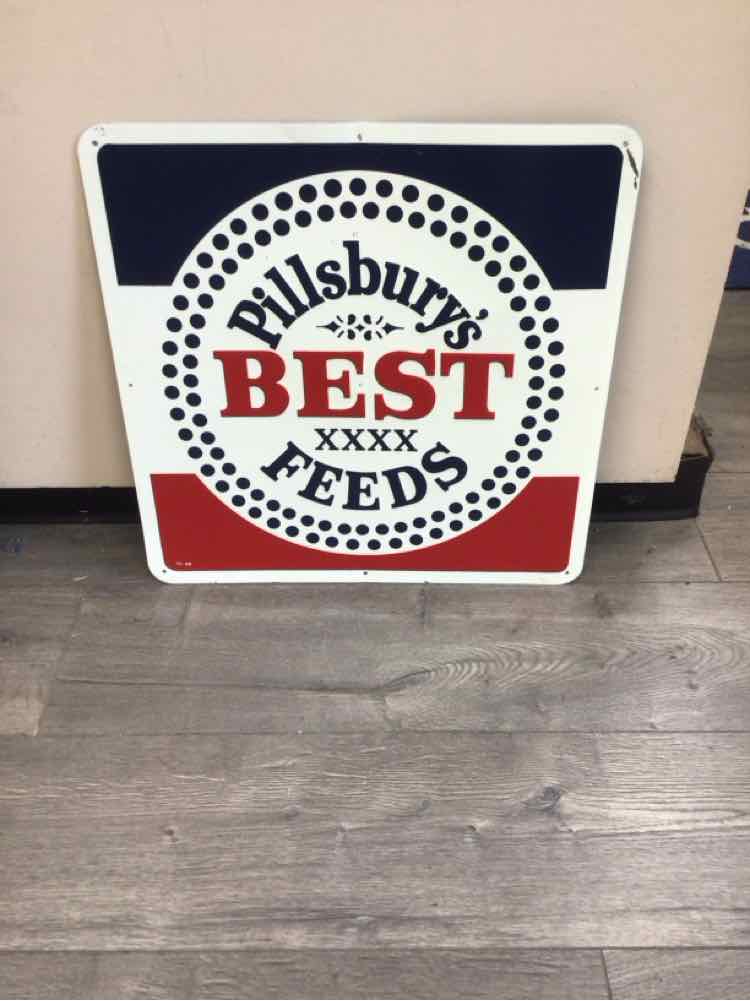 PILLSBURY'S BEST FEEDS METAL SIGN