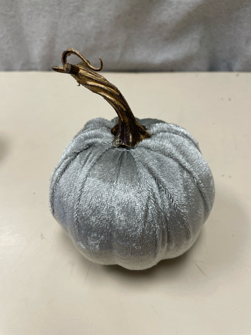 SILVER STYROFOAM PUMPKIN